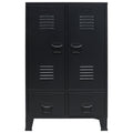Wardrobe Metal Industrial Style 67x35x107 cm Black