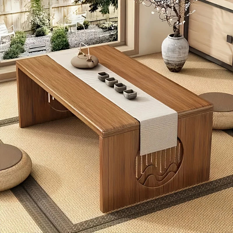 Table pliante en bambou – Style japonais | Polyvalente, compacte & design naturel