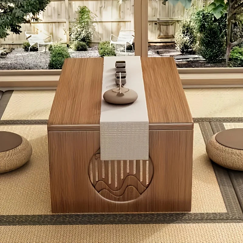 Table pliante en bambou – Style japonais | Polyvalente, compacte & design naturel