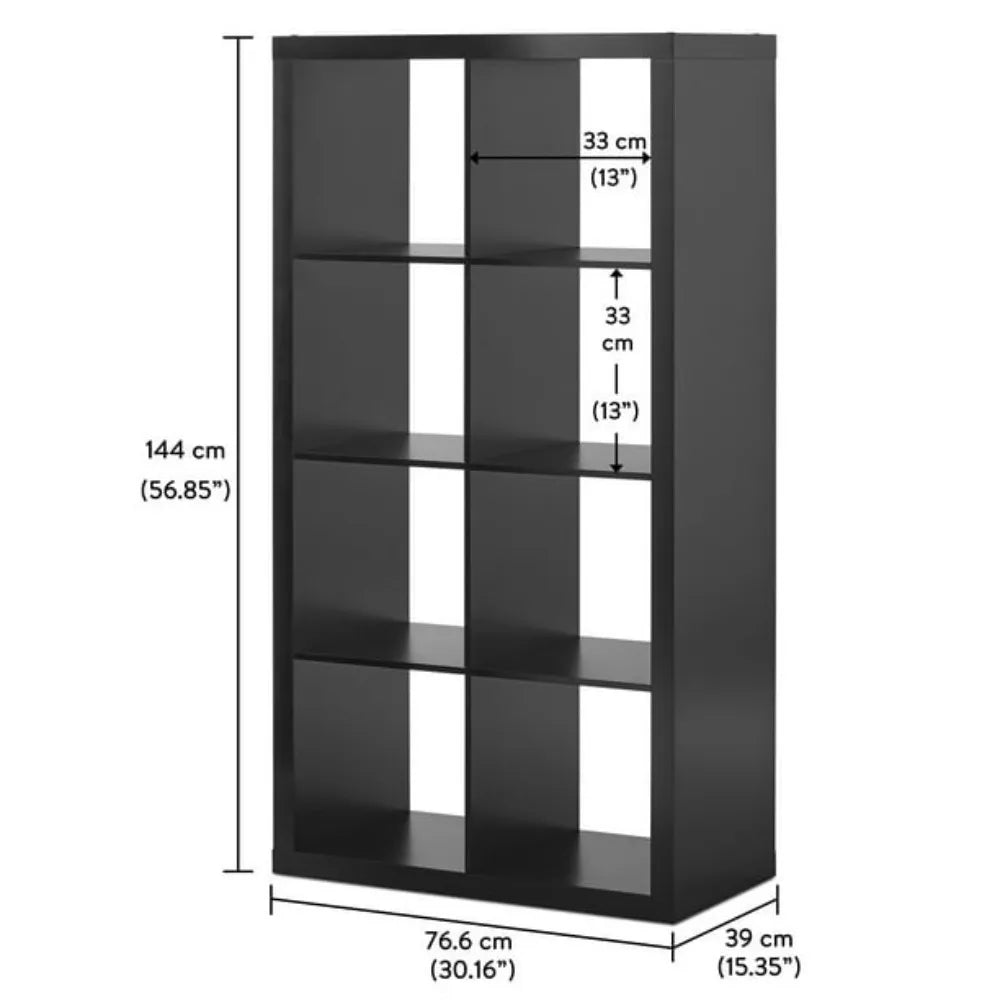 Better Homes & Gardens 8-Cube Storage Organizer, Solid Black