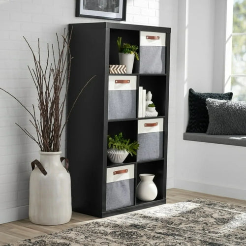 Better Homes & Gardens 8-Cube Storage Organizer, Solid Black