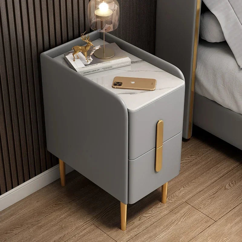 Table de chevet intelligente – Chargeur sans fil + ports USB | Design moderne avec éclairage LED