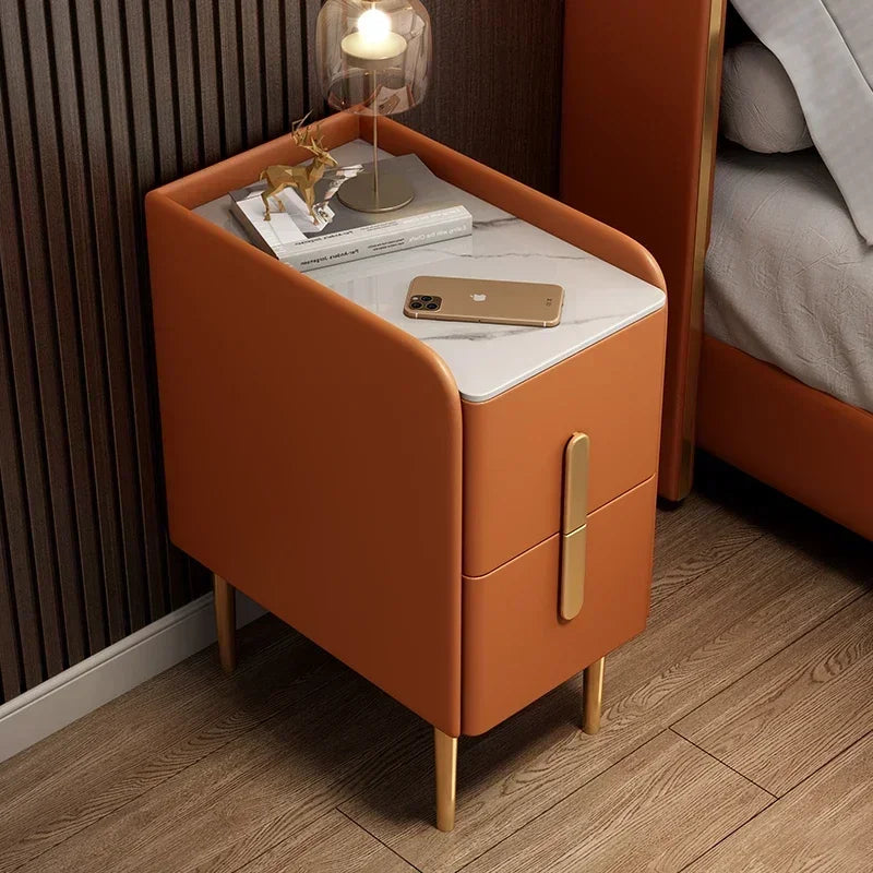 Table de chevet intelligente – Chargeur sans fil + ports USB | Design moderne avec éclairage LED