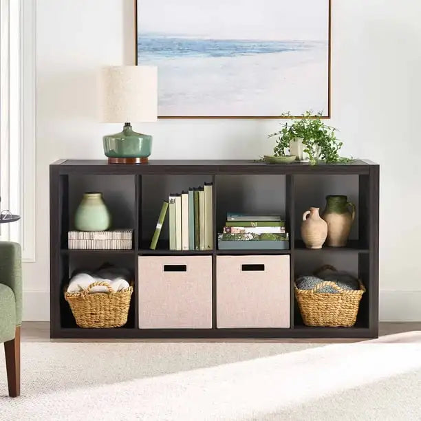 Better Homes & Gardens 8-Cube Storage Organizer, Solid Black