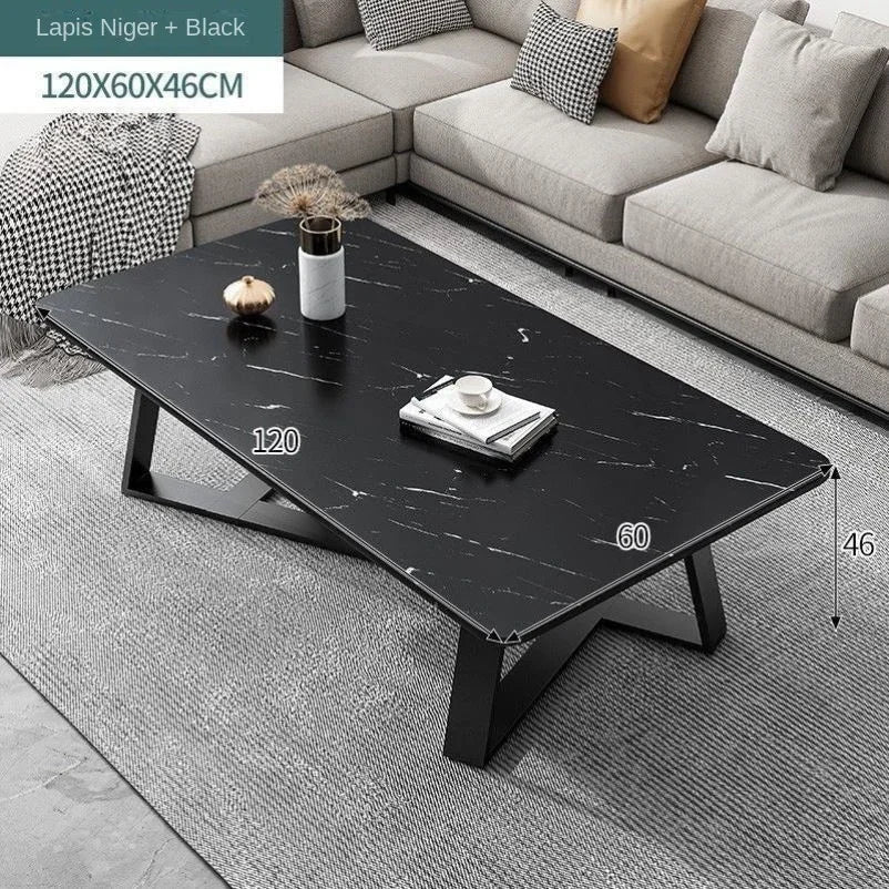 Table basse moderne en marbre et acier | Style nordique, design épuré – Plusieurs tailles