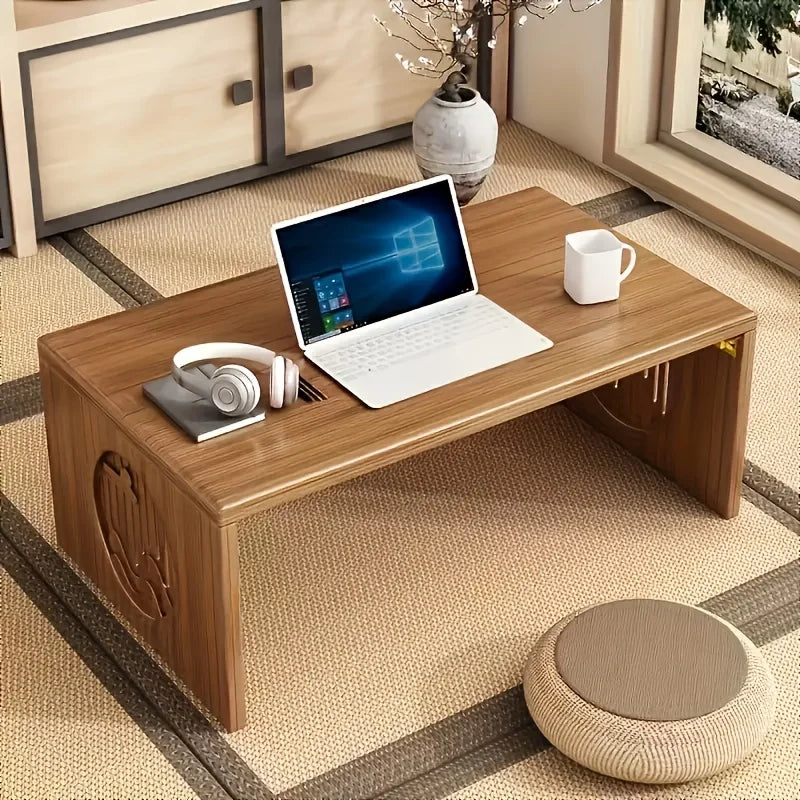 Table pliante en bambou – Style japonais | Polyvalente, compacte & design naturel