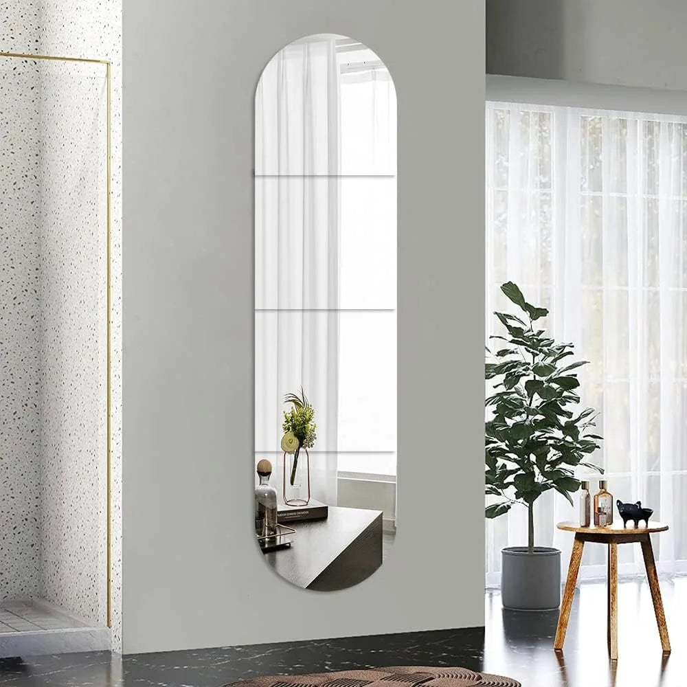 Carreaux de miroir autocollants – Lot de 4 ou 8 pièces | Décoration moderne & installation rapide