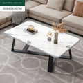 Table basse moderne en marbre et acier | Style nordique, design épuré – Plusieurs tailles