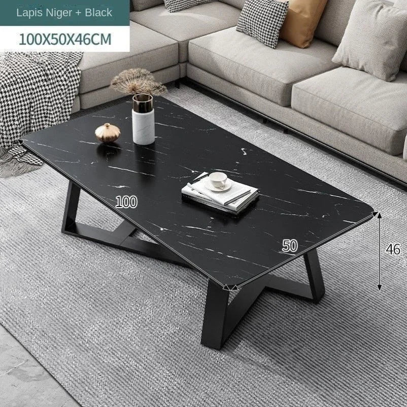 Table basse moderne en marbre et acier | Style nordique, design épuré – Plusieurs tailles