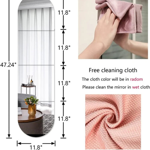 Carreaux de miroir autocollants – Lot de 4 ou 8 pièces | Décoration moderne & installation rapide