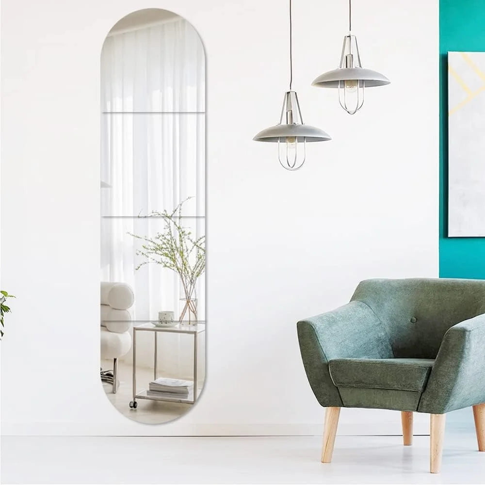 Carreaux de miroir autocollants – Lot de 4 ou 8 pièces | Décoration moderne & installation rapide