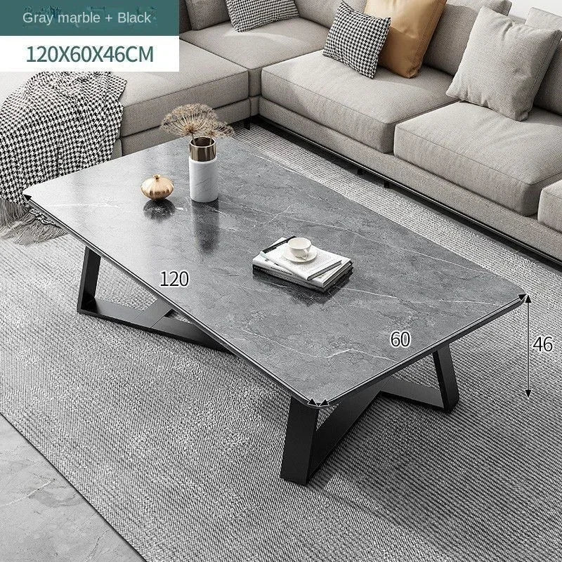 Table basse moderne en marbre et acier | Style nordique, design épuré – Plusieurs tailles